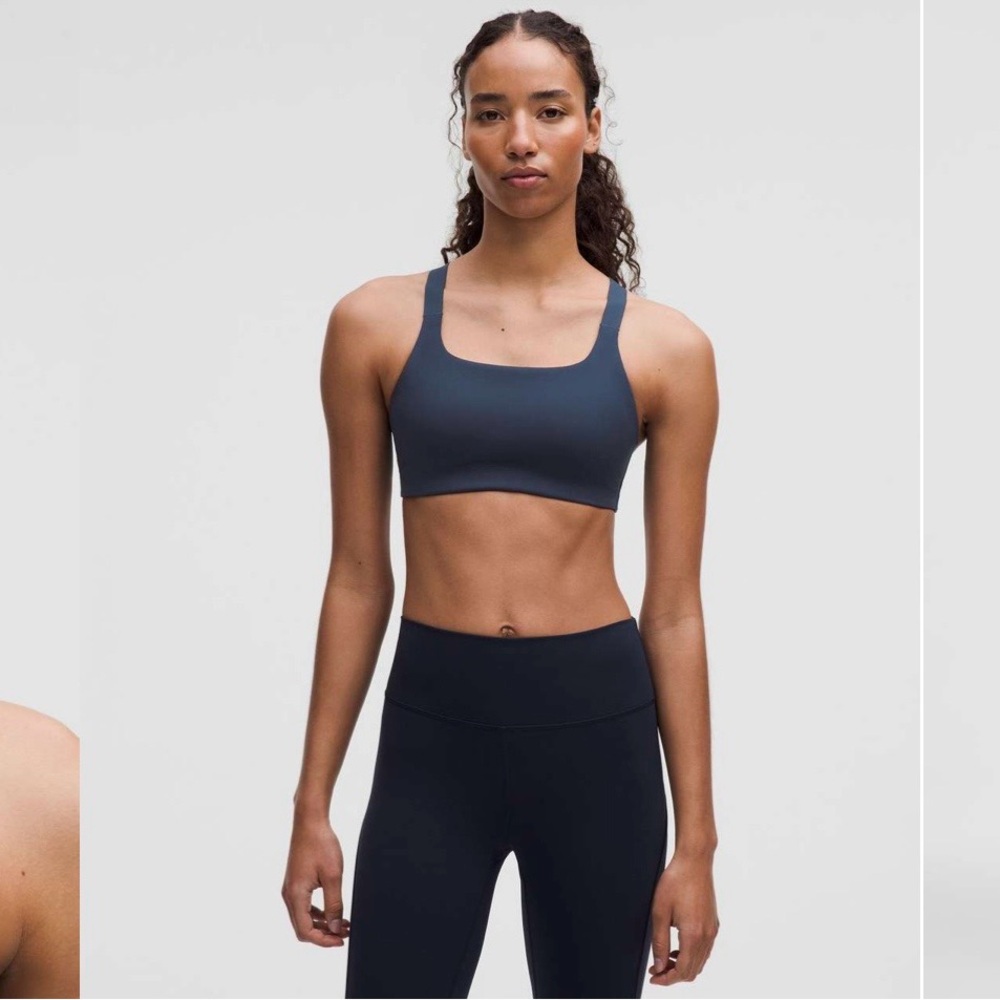 LULULEMON ULTRA Square-Neck Sports Bra in NAVY BLUE:BRAND NEW